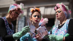 Protestaktion gegen Greenwashing