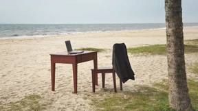Arbeiten am Strand?