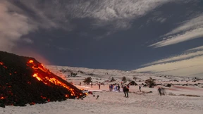Spektakuläre Lavafontänen über Sizilien