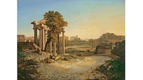 Landschaft und Uhrzeit der Weltgeschichte