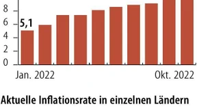 Inflation im Euroraum bei 10,7 Prozent