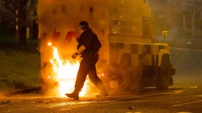 Brennende Autos nahe Belfast