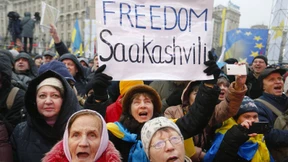 Tausende Anhänger fordern Freilassung Saakaschwilis