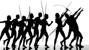 Klotho spinnt den Schicksalsfaden, Lachesis teilt ihn zu