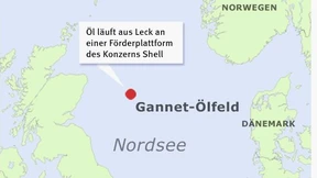 Shell bekämpft zweites Ölleck in der Nordsee