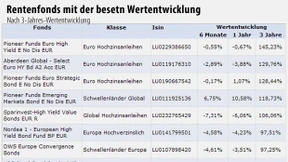 Rentenfonds mit der besten Wertentwicklung
