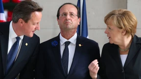 Merkel und Hollande gemeinsam, Cameron einsam
