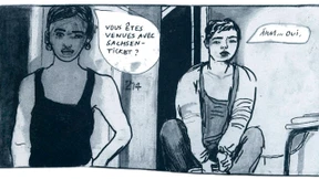 Gezeichnete Asylbewerber