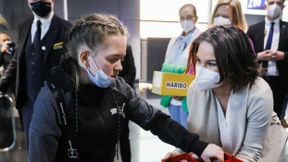 Ukraine-Flüchtlinge aus Moldau landen in Frankfurt