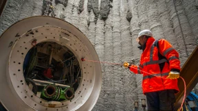 Ein Fernwärmetunnel unter dem Main