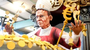 Badender Bischof als rollende Karikatur