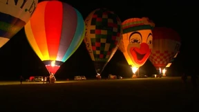 Heißluftballons liefern Showeinlage
