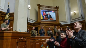 Johnson gibt den Winston Churchill