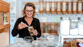 Einkauf mit Weckglas