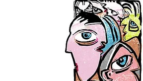 Schwitzend  in der Menge