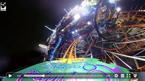 In der Olympia-Achterbahn auf dem Oktoberfest