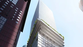 Ein Hochhaus mit Hüftschwung in Frankfurt