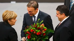 Rote Blumen von der SPD