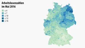 Arbeitslosenzahlen im Mai 2016