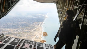 Vier Paletten Hilfe für Gaza