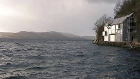 Dicht über dem Schnee