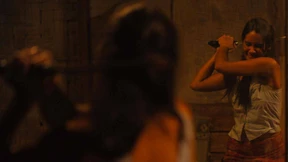 Eine Frau weiß sich zu wehren