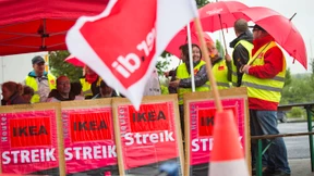 Warnstreik bei Ikea in Wallau