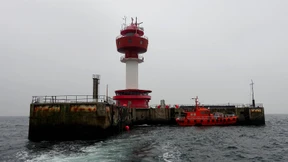 Lotsen-Stewardess im Leuchtturm