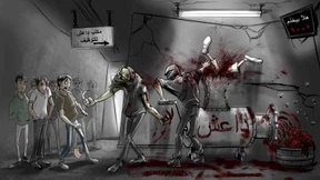 Vereinigte Staaten werfen Cartoons über Raqqa ab