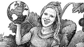 Rotblonde Königin  im Rotweinwunderland