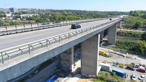 Chaos an der Salzbachtalbrücke