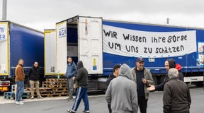 Lkw-Fahrer beenden ihren Hungerstreik