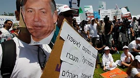 Großdemonstrationen in Israel