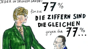 Eine Riesin und ein Zwerg