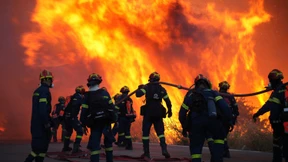 Heftige Feuer auf griechischer Insel Chios ausgebrochen