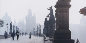 Ein Flaneur in der Stadt aus Schwarz und Gold