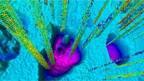 Kraterlandschaft vor Helgoland