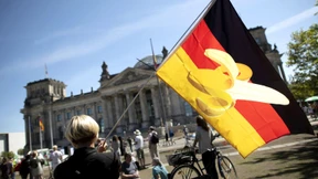 Eine Banane auf der Flagge