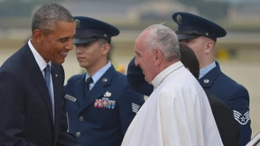 Papst zu erstem Besuch bei Obama eingetroffen