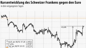 Massive Kursverluste des Schweizer Frankens