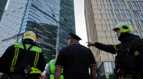 Hochhaus in Moskau bei Drohnenangriff getroffen