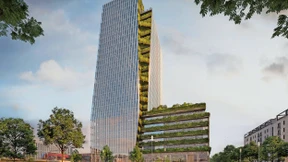 Grüner Turm mit Halfpipe