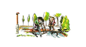 Voller Tücke in die Brücke eine Lücke