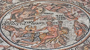 Ein Mosaik des Trojanischen Krieges