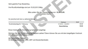 Gefälschte Beitragsrechnungen