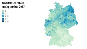 Arbeitslosenzahlen im September 2017
