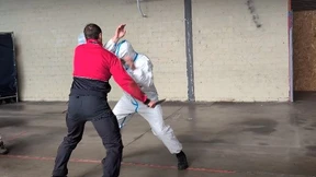 Simulation eines Messerangriffs