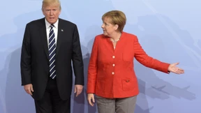 Angela Merkel verwandelt sich in Donald Trump