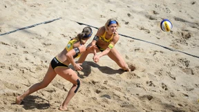 Beachvolleyball-Feld ohne Linien