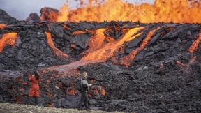 Vulkanausbruch auf Island nahe Reykjavik